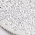 Perles acryliques transparentes 4x7mm à grand trou pour bijoux DIY et chaînes de téléphone - Pack de 100 / Blanc Transparent