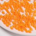 Perles en acrylique orange translucide 4x7mm pour la fabrication de bijoux DIY - Pack de 100 / Orange Transparent