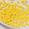 Perles en acrylique jaune vif 4x7mm à grand trou pour bijoux DIY et chaînes de téléphone - Pack de 100 / Couleur solide Jaune