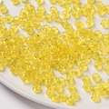 Perles en acrylique transparent jaune citron à gros trous pour bijoux fait main - Pack de 100 / Jaune Transparent