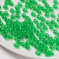 Perles acryliques vert transparent 4x7mm avec larges trous pour bijoux DIY - Pack de 100 / Vert Transparent