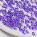 Perles en acrylique violet foncé transparent de 4x7mm pour création de bijoux - Pack de 100 / Violet Transparent