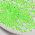 Perles en acrylique vert fluo à grand trou pour chaînes de téléphone et bijoux DIY - Pack de 100 / Vert Fluorescent Transparent