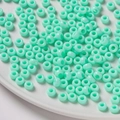 Perles en acrylique vert menthe de 4x7mm avec grand trou pour bijoux DIY et chaînes - Pack de 100 / Vert Lac Solide