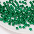 Perles en acrylique vert émeraude 4x7mm avec grand trou pour bijoux DIY - Pack de 100 / Vert Foncé Solide