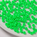 Perles rondes plates 4x7mm en acrylique vert fluo pour bijoux DIY et chaînes - Pack de 100 / Vert Néon Solide