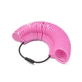 Macro detail of pink plastic ring sizer gauges showing engraved numerical size scales - 1 Piece / Pink
