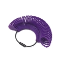 Detailed view of purple ring sizer gauges with size scales for finger measurement - 1 Piece / Purple
