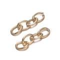 Close-up of polished gold-plated four-link iron chain for DIY jewelry accessories - 20 Units / KC Gold