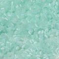 Macro detail of mint green glass cat-eye rondelle beads for DIY jewelry making - 100 Pcs/Pack Approx 7.5g / Lake Green