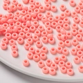 Perles en acrylique rose 4x7mm à large trou pour bijoux DIY et chaînes de téléphone - Pack de 100 / Rose Orangé Solide