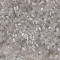 Macro detail of 2x4mm white cat-eye glass abacus beads for DIY jewelry making and bracelets - 100 Pcs/Pack Approx 7.5g / Gray