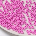 Perles acryliques rose vif 4x7mm avec de grands trous pour la création de bijoux DIY - Pack de 100 / Rose Pourpre Solide
