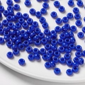 Perles en acrylique bleu foncé poli pour bijoux DIY et chaînes de téléphone - Pack de 100 / Bleu Royal Uni