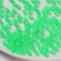 Perles d'espacement en acrylique vert vif 4x7mm pour la création de bijoux DIY - Pack de 100 / Vert Clair Transparent