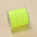 Fluorescent yellow 0.4mm polyester cord for DIY weaving on a white plastic spool - Fluorescent Green