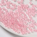 Perles acryliques transparentes rose clair 4x7mm avec grand trou pour bijoux DIY - Pack de 100 / Rose transparent