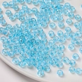 Perles acryliques transparentes bleu clair à grand trou pour bijoux et chaînes de téléphone - Pack de 100 / Bleu Clair Transparent