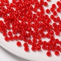 Perles en acrylique rouge vif 4x7mm avec de grands trous pour bijoux DIY et artisanat - Pack de 100 / Rouge Solide