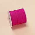 Rose red 0.4mm polyester cord on spool for handmade DIY jewelry and knotting - Rose Red