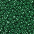 Flat round dark green glass beads for DIY jewelry making and beaded phone charms - 50 Pieces/Pack (3x6.5mm/Hole 1.5mm) / Dark Green (Baked Paint)