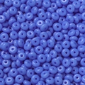 Flat round bright blue glass beads 3x6.5mm with hole for DIY jewelry and phone chains - 50 Pieces/Pack (3x6.5mm/Hole 1.5mm) / Lacquer Royal Blue
