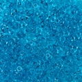 Sky blue translucent glass abacus beads with center hole for DIY jewelry making - 50 Pieces/Pack (3x6.5mm/Hole 1.5mm) / Transparent Blue