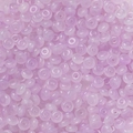 Flat round lavender glass beads with matte finish for DIY jewelry and phone chains - 50 Pieces/Pack (3x6.5mm/Hole 1.5mm) / Lavender (Jade-Like)