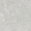Flat round glass beads in pearl white for DIY jewelry making and phone charms - 50 Pieces/Pack (3x6.5mm/Hole 1.5mm) / Faux Jade White