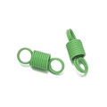 Détail de fermoirs à ressort vert mat pour la création de bijoux et colliers DIY - Vert