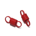 Détail de ressorts de tension rouges avec crochets fermés pour la création de bijoux DIY - Rouge