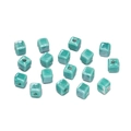 Lake green square ceramic beads with 6.5mm hole for handmade jewelry DIY crafting - 20 Pieces/Pack (6.5mm) / Lake Blue