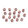 6.5mm square ceramic cube beads in dusty rose brown with glossy finish for DIY jewelry making - 20 Pieces/Pack (6.5mm) / Coffee