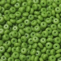 Grass green 3x6.5mm glass rondelle beads with polished finish for DIY jewelry - 50 Pieces/Pack (3x6.5mm/Hole 1.5mm) / Painted Green