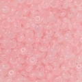 Pink semi-transparent glass abacus beads for DIY jewelry and phone chain making - 50 Pieces/Pack (3x6.5mm/Hole 1.5mm) / Faux Jade Pink