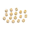 Cream-colored 6.5mm square ceramic beads with polished glaze for DIY jewelry making - 20 Pieces/Pack (6.5mm) / Light Yellow