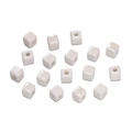 Creamy white 6.5mm ceramic cube spacer beads for DIY jewelry and necklaces - 20 Pieces/Pack (6.5mm) / White