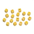Vibrant yellow 6.5mm ceramic cube loose beads for handmade jewelry DIY bracelets - 20 Pieces/Pack (6.5mm) / Yellow