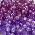 Deep purple mermaid resin beads with shimmering cat-eye effect for DIY jewelry making - Purple