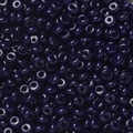 Polished dark blue glass abacus beads 3x6.5mm for DIY jewelry making and beadwork - 50 Pieces/Pack (3x6.5mm/Hole 1.5mm) / Ink Blue (Baked Paint)