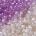 DIY purple gradient resin beads with cat-eye luster for handmade jewelry making - 8mm (Aperture 1.8mm) - 10 Pieces/Pack / Light Khaki to Purple