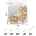 Détails du kit de fabrication de bijoux DIY plaqué or 18K avec crochets et épingles - Or 14 carats