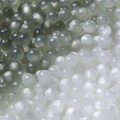 8mm to 12mm resin cat eye beads with light-shifting effect and vertical chatoyancy - 8mm (Aperture 1.8mm) - 10 Pieces/Pack / White to Green