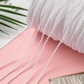 Rotolo di catena di perle finte bianche ABS per gioielli fai-da-te e decorazioni nuziali - Stile Standard / 3 mm / 10 m / Bianco Puro