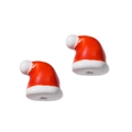 Cuentas de cerámica pintadas a mano de gorro de Papá Noel para joyería de Navidad - Gorro de Navidad