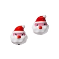 Cuentas de cerámica de Papá Noel pintadas a mano para joyería navideña DIY - Papá Noel