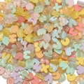Colorful frosted resin alphabet beads for DIY jewelry and personalized crafts - (Approx. 8-14mm) 10 Pcs Approx. 7.5g / Transparent Colorful