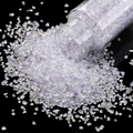 Macro shot of iridescent white glass shards spilling from a jar for nail art and DIY - Light Blue Purple / 30ml Bottle