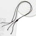 Verstelbare donkerbruine gevlochten touwketting met schuifknopen voor doe-het-zelf hangers - Dunne Platte Knoop (Koffie) / Lengte ca. 44cm / koffiekleur