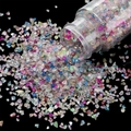 Macro shot of 30g bottled colorful irregular glass stones for DIY crafts and nail art - Multicolor / 30ml Bottle